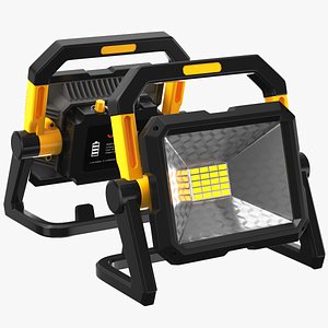 3D Detailed Mobile Construction Light 02