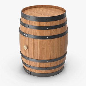 3D Wooden Wine Barrel model