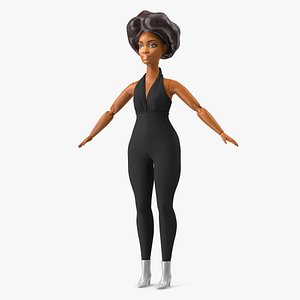 Barbie Looks Doll Elle GTD91 Neutral Pose Dressed 3D model