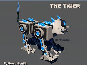 3d model robot tiger