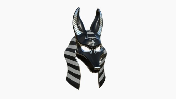 Anubis Mask A04 - Egyptian Gods Character Clothing 3D model