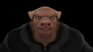 3D Pig Fantasy Character model