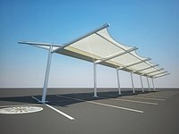 Tensile Parking Shade Structure