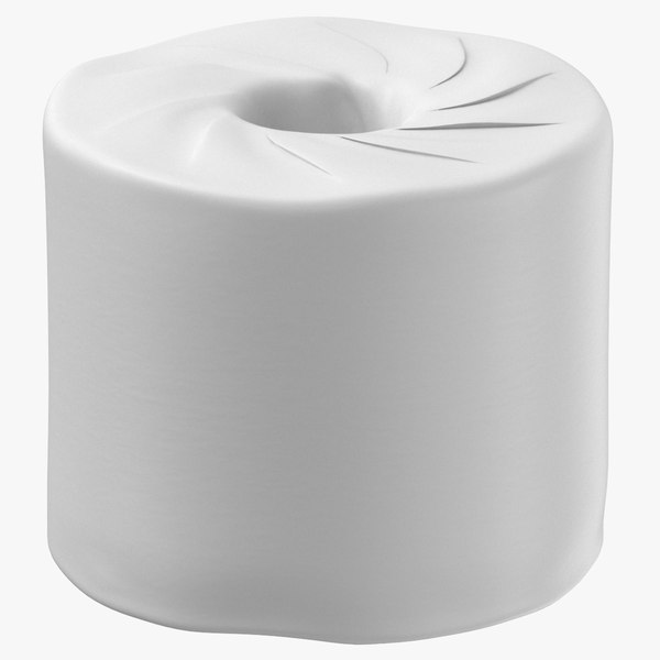 3D model Toilet Paper Single Blank and Generic Label