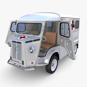 Citroen HY Ambulance with interior 3D model