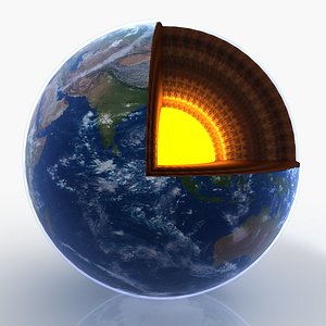 cut earth core 3D model