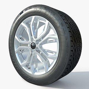 3D Wheel Rim Tire 06