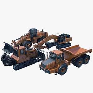 4 Construction Vehicles Pack