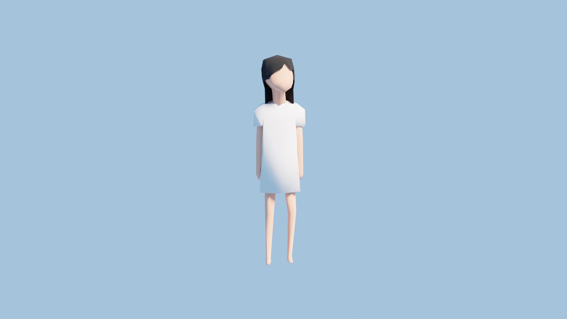 Low Poly Girl 3D - TurboSquid 2121933