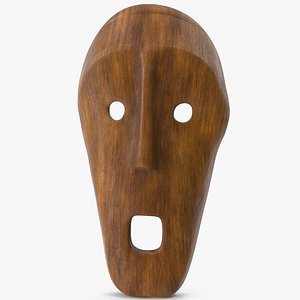African Congo Mask 5 Wood