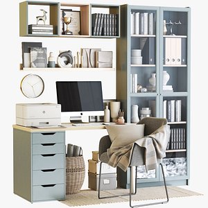 3D IKEA office workplace 96 model