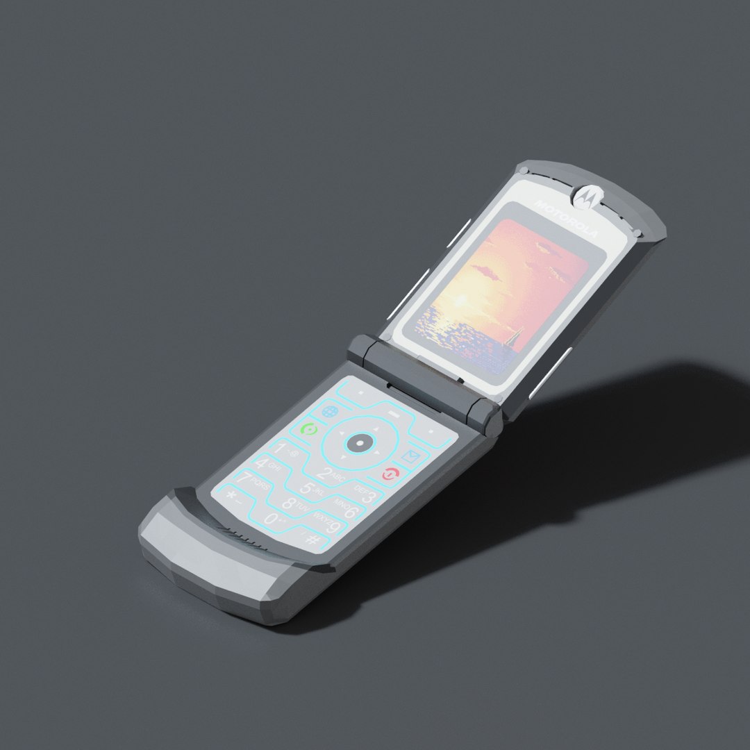 Motorola RAZR V3 Silver Modelo 3D descargar