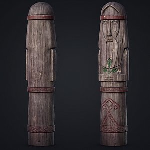 3D Wooden Totem 6 model