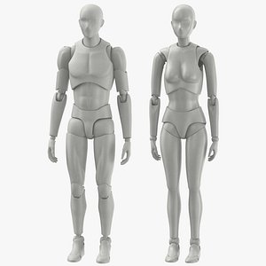 male female mannequins 3D model