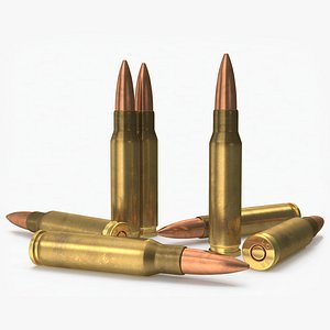rifle cartridge 7 nato 3D model