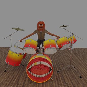 Animal Drummer 3D model