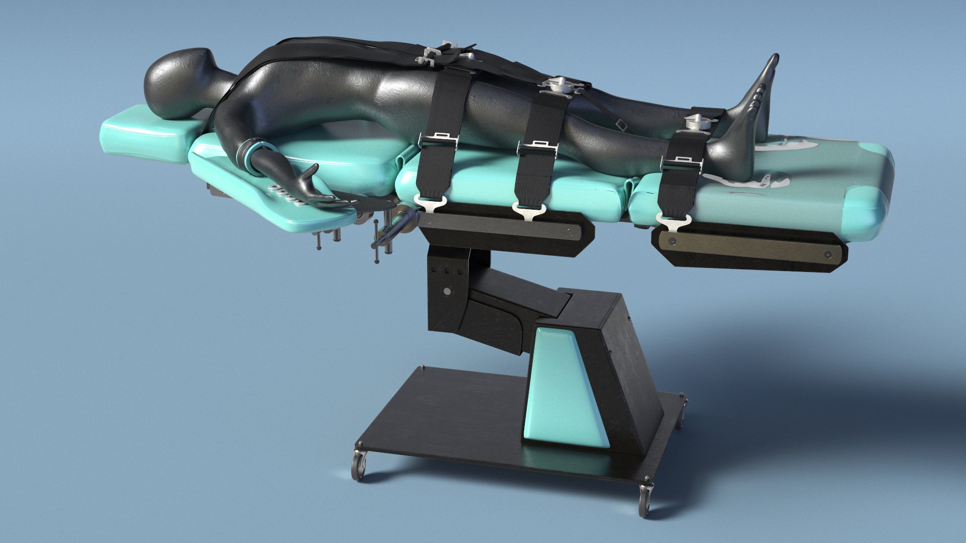 Lethal Injection Table With Mannequin 3D Model - TurboSquid 2431060