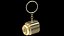 3D model Space Ship Engine Gold Keychain