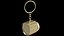 3D model Space Ship Engine Gold Keychain