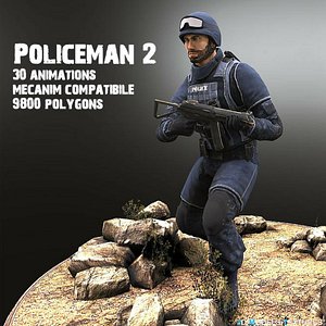 3D policeman model