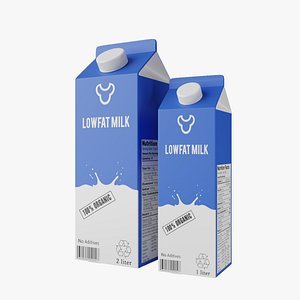 3D milk carton model
