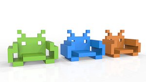 space invader chair 3d max