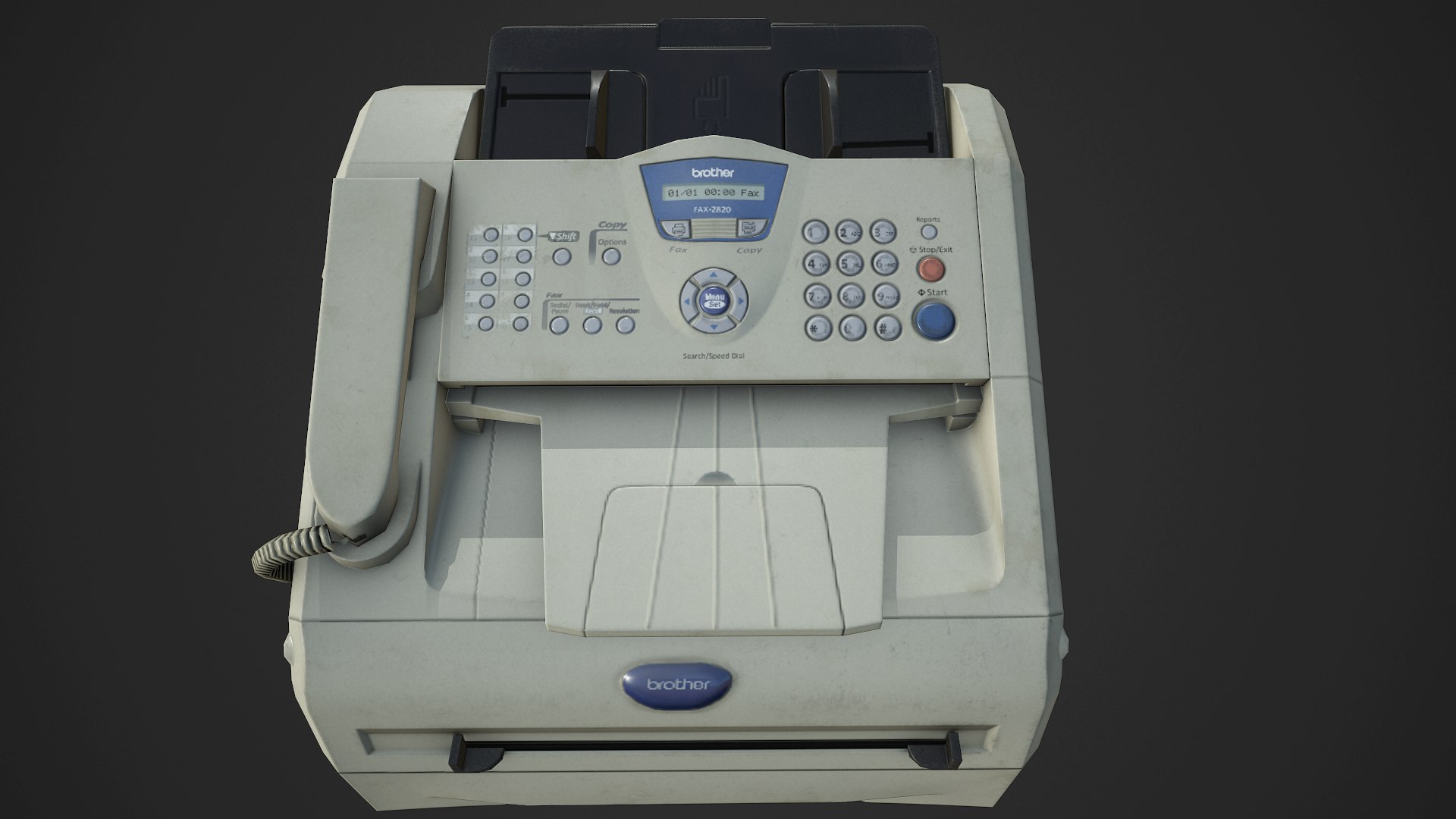 3D Brother Intellifax 2820 Model TurboSquid 1629900