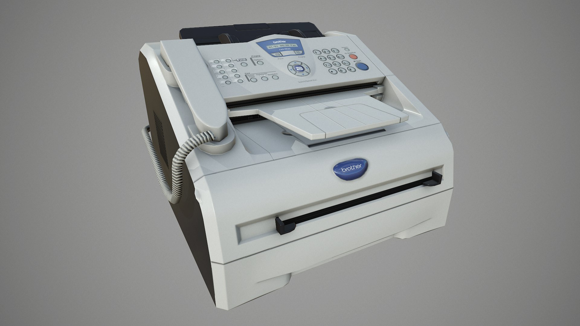 3D Brother Intellifax 2820 Model TurboSquid 1629900
