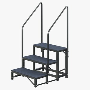 3Step RV Steps  with Dual Handrails model