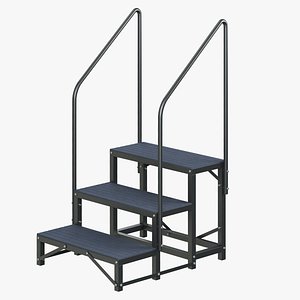 3Step RV Steps with Dual Handrails