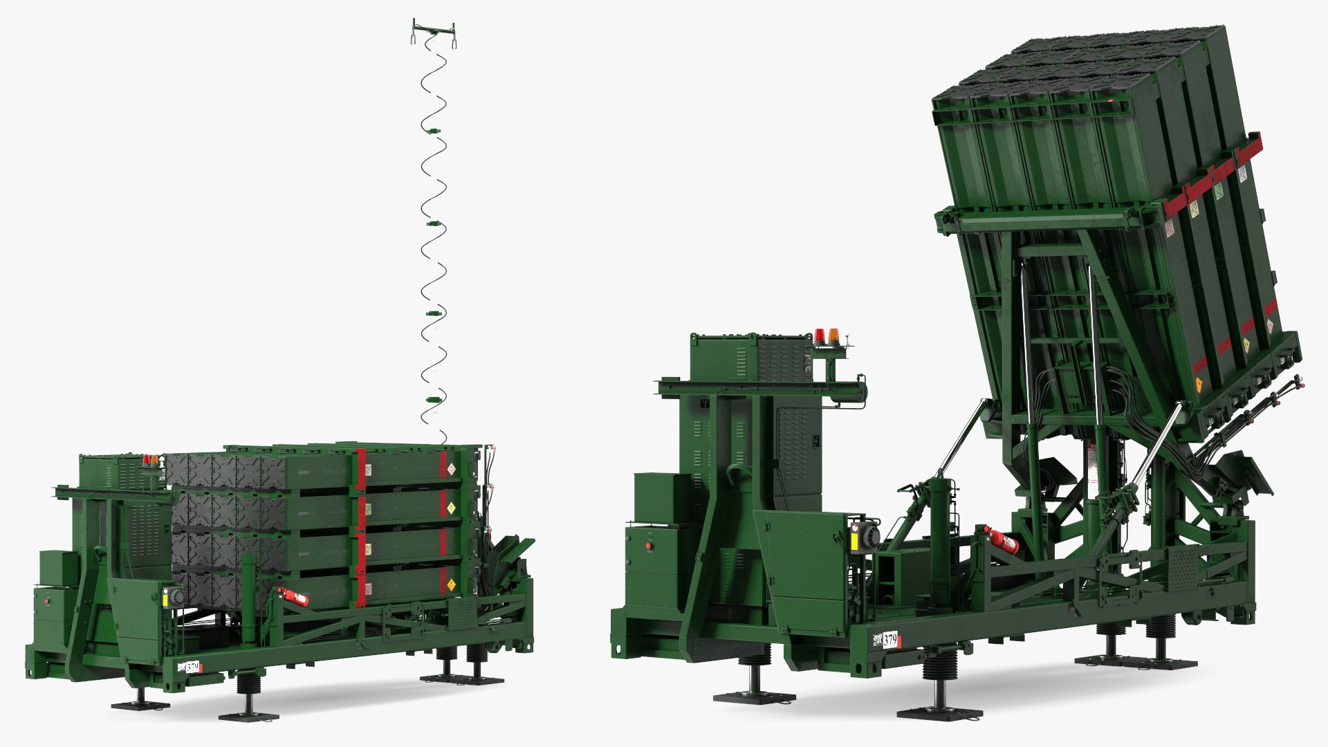 Iron Dome Air Defense Batteries Rigged model - TurboSquid 1766472