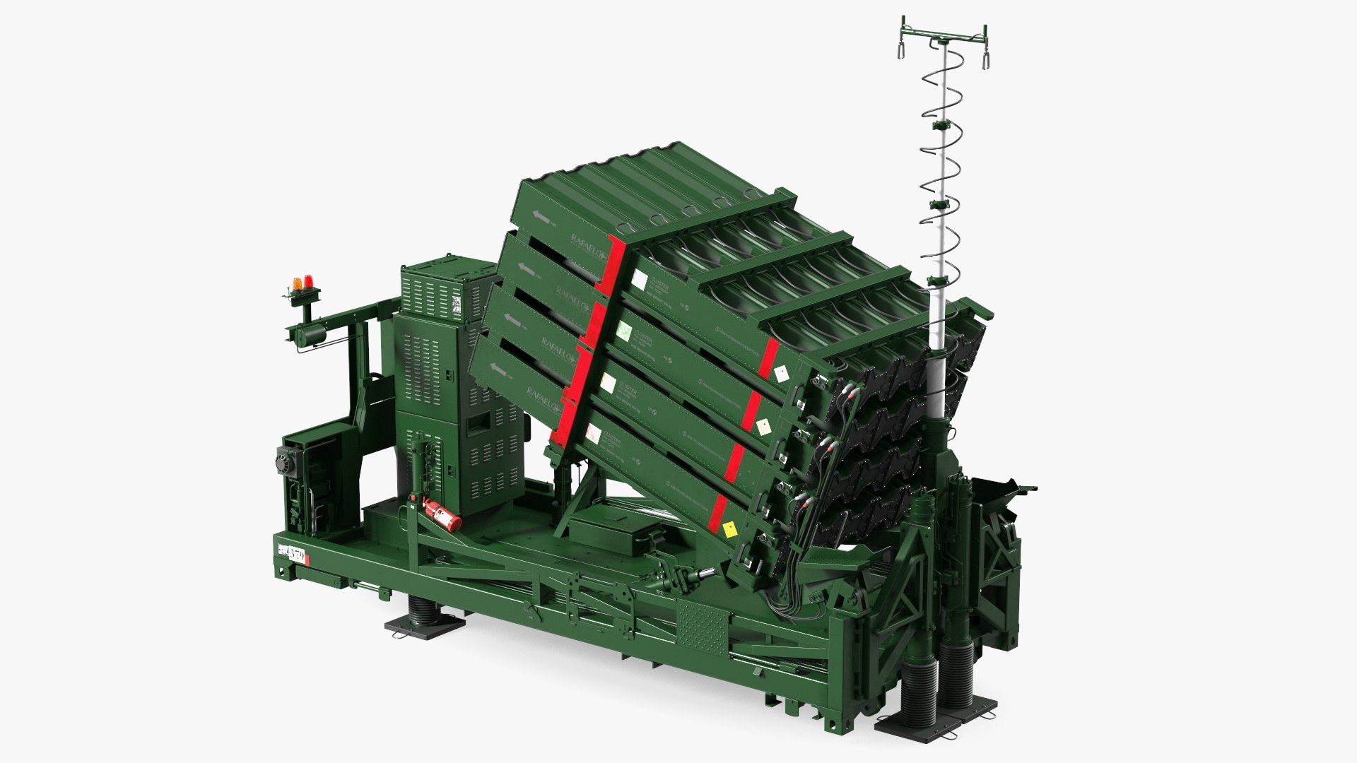 Iron Dome Air Defense Batteries Rigged 3D model preview