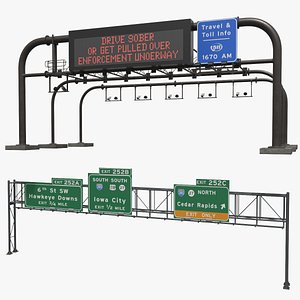 Roadway Sign Support Structure Set Simplified