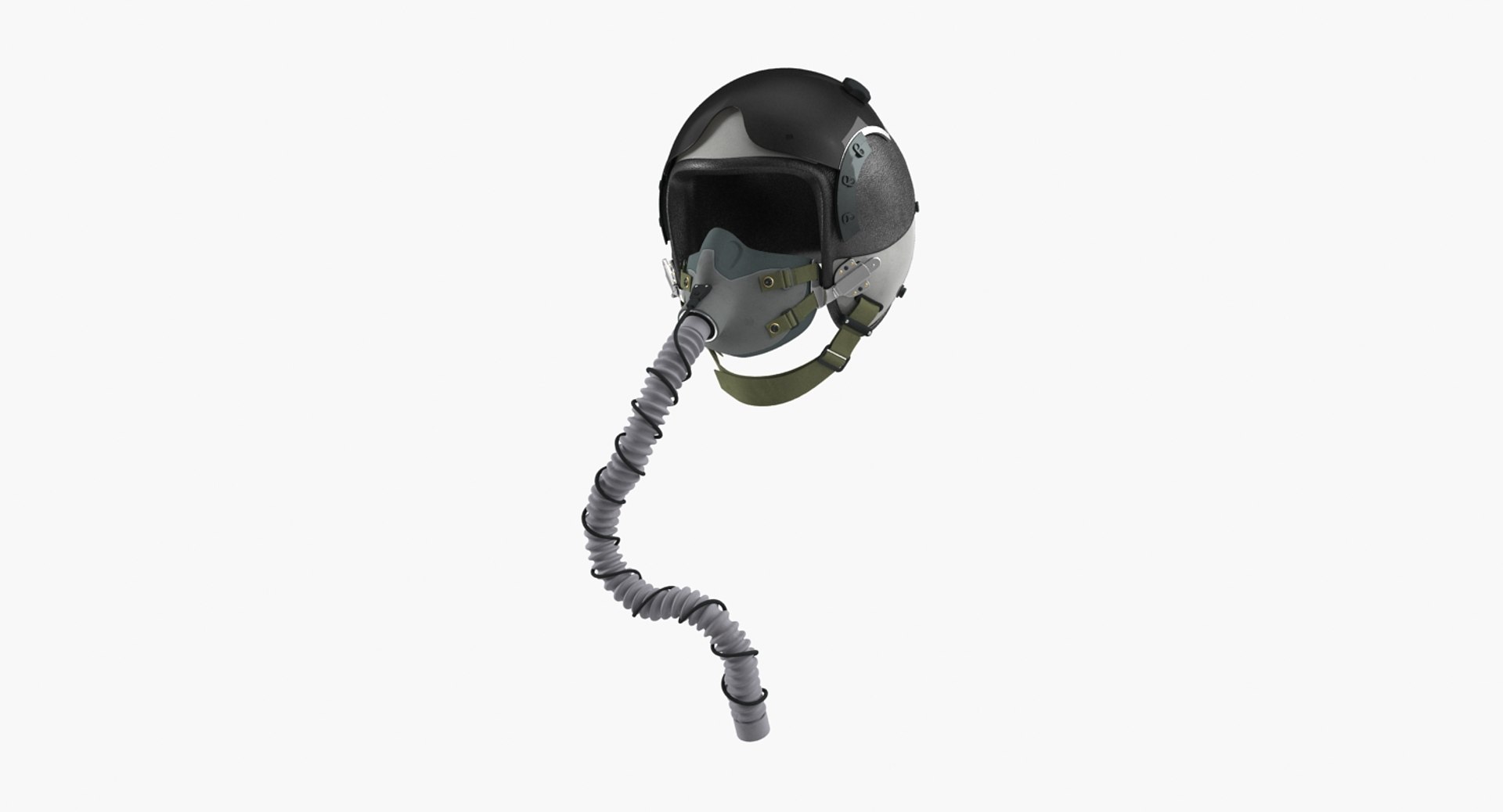 US Military Pilot Helmet 3D model preview