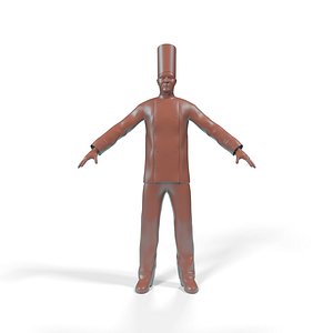 3D model Chef A-Pose for 3D Print