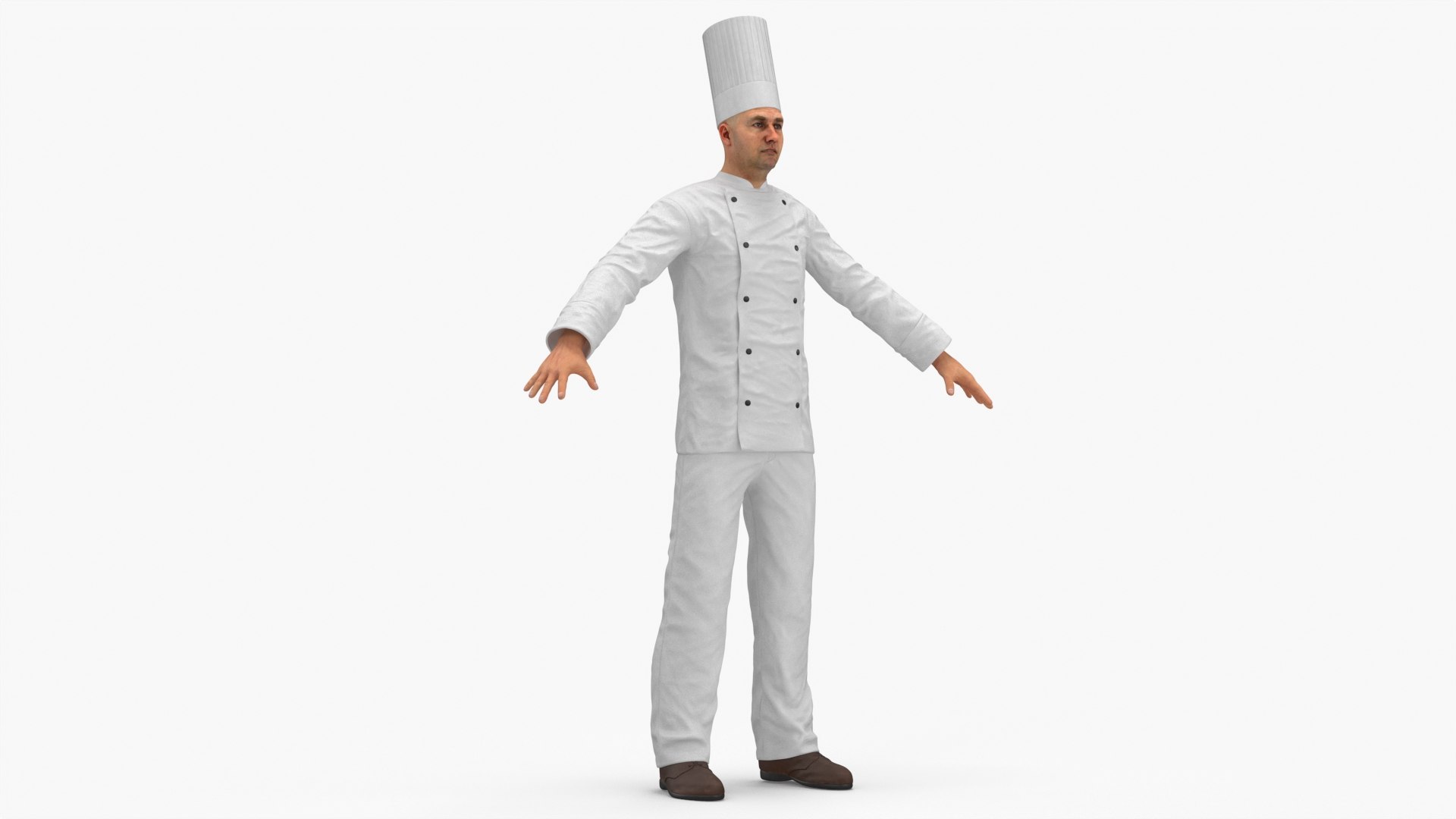 3D Model Chef A-Pose For 3D Print - TurboSquid 2353121