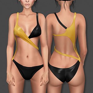 black swimsuit 3D