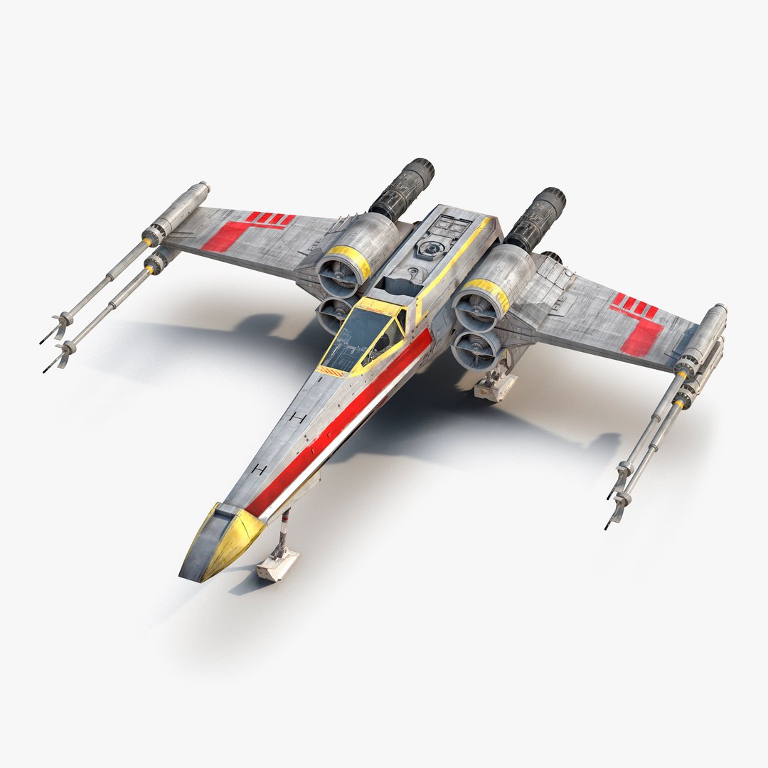 Star Wars X-Wing Starfighter Yellow 2 3D model preview