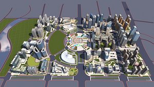 Downtown City 3D model