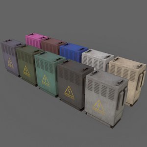 3D PBR Electric Box V3 - Collection