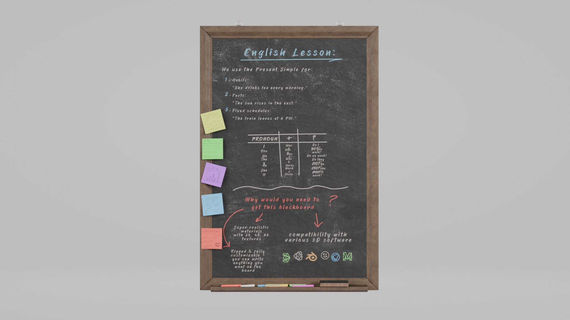3D Customizable Wall Wooden Chalkboards - Complete Writing Board Collection model https://p.turbosquid.com/ts-thumb/WR/n8buhC/Hz/f2/png/1747401841/1920x1080/fit_q87/d4fa470a7cef21e01b82939736b4b3c51c30aabc/f2.jpg