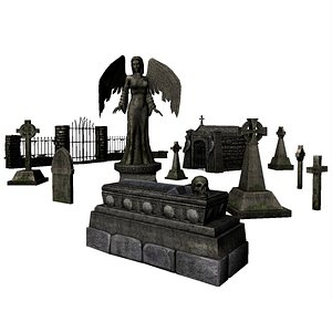3d headstone tomb model