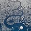 伦敦市和郊区的天际线城市景观地图地形浮雕