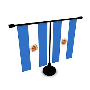 3D Flag of Argentina