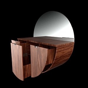 Half Circle Chest of drawers with mirror