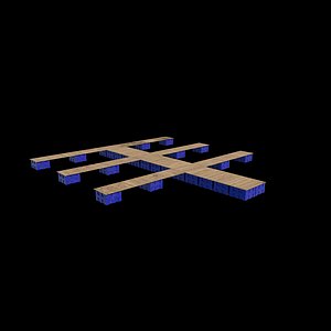 3D floating dock system 3D model