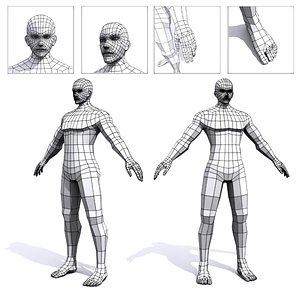 Male low poly base mesh