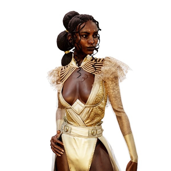 3D Sybil - high fashion black woman model