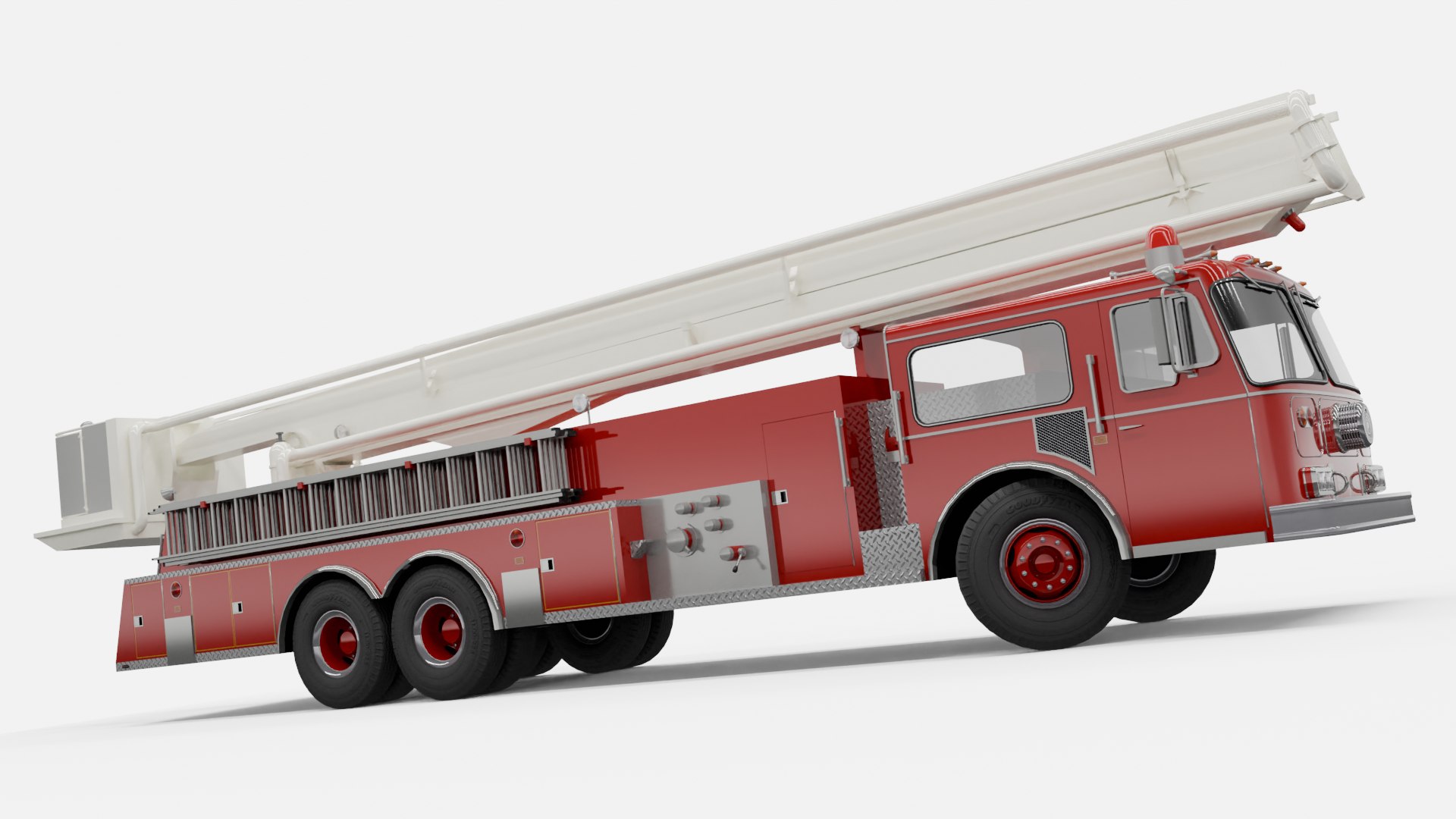 1980s Seagrave Snorkel Fire Truck Low Poly Model TurboSquid 2290574