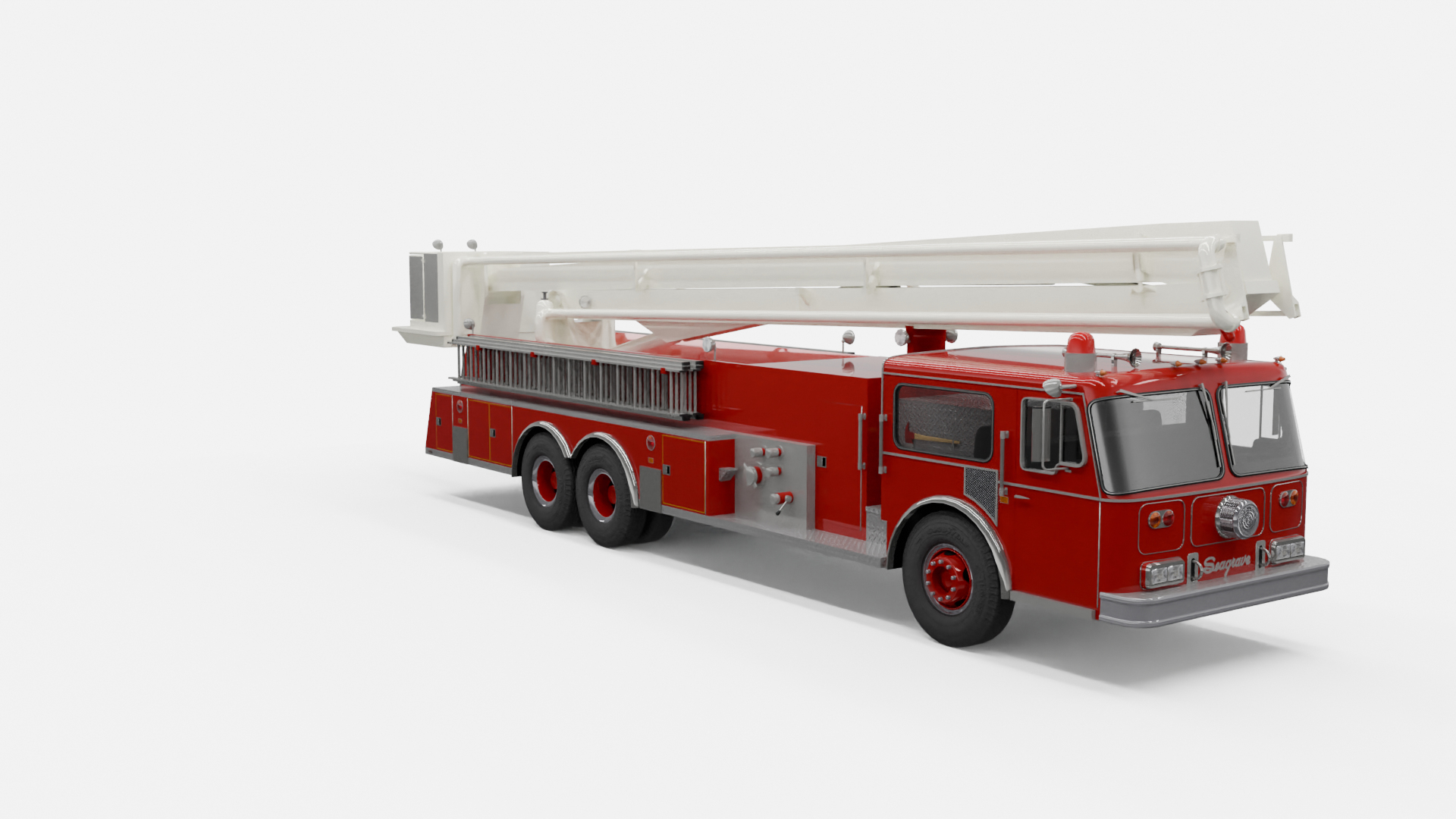 1980s Seagrave Snorkel Fire Truck Low Poly Model TurboSquid 2290574